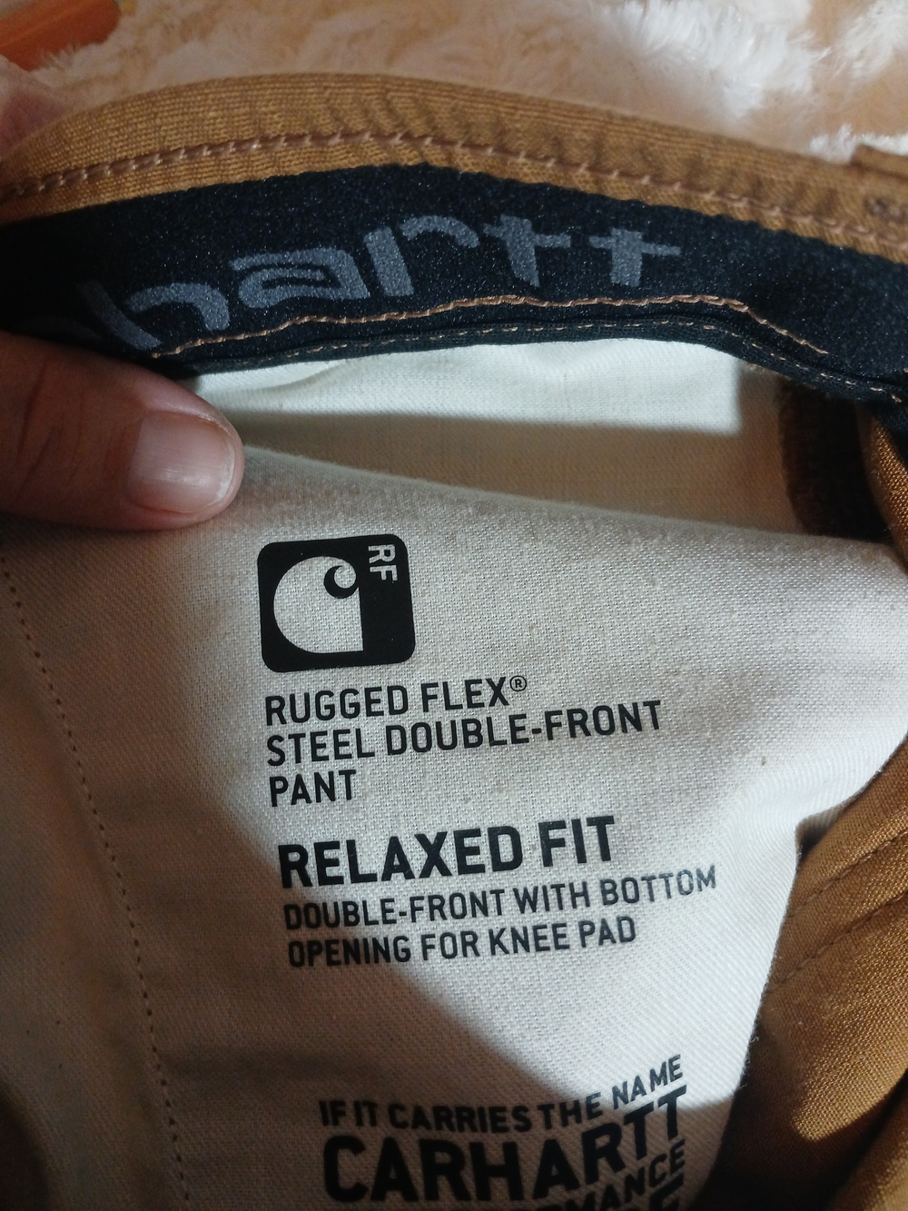 Carhartt Mens Rugged Flex Steel Double Front Pants Camel Brown Size 32 × 32 - Picture 7 of 11